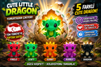 Cute Little Dragon - Yumurtadan Çıkıyor! | 5'li Koleksiyon 50 adet Karışık yumurta seti