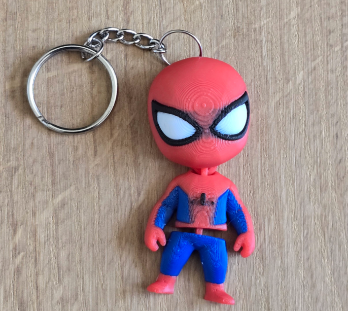 Spiderman 10 adet 3D Baskı Anahtarlık