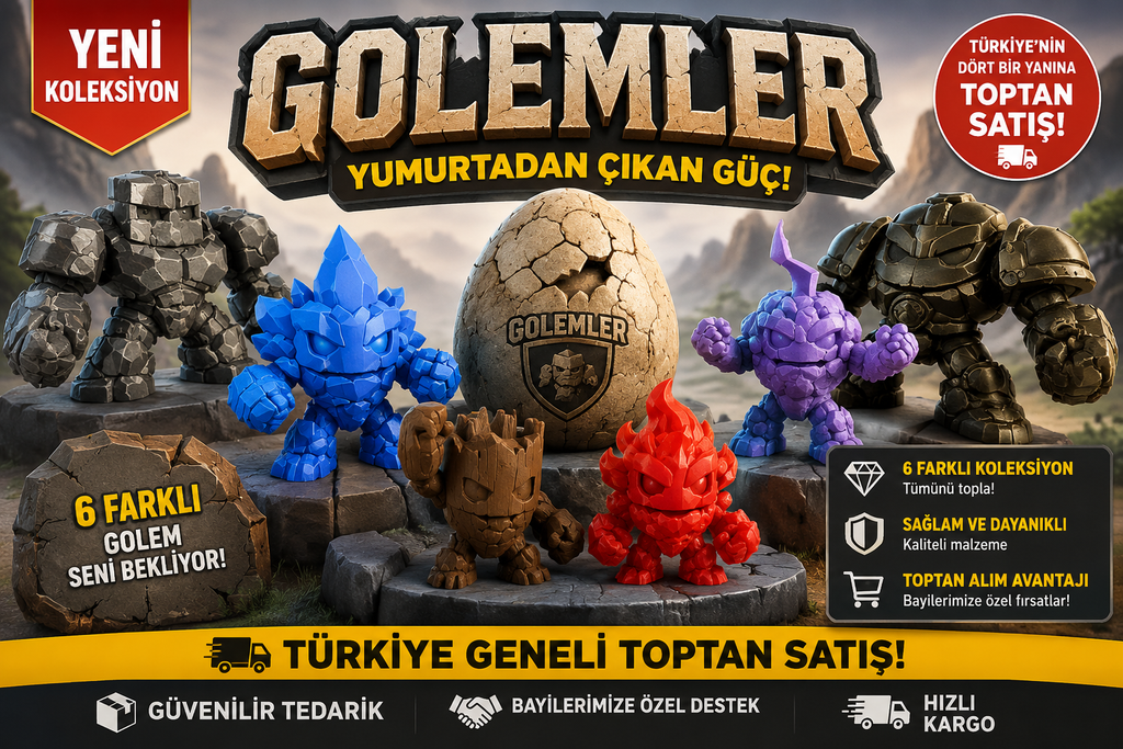 Golemler - Yumurtadan Çıkan Güç! | 6'lı Koleksiyon 50 adet Karışık